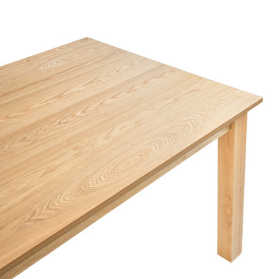 Extending Dining Table MADURA Light Ash Wood 180/280 cm 100 cm