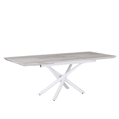 Extending Dining Table MOIRA White 160/200 cm 90 cm
