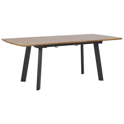 Extending Dining Table SALVADOR Dark Brown 160/200 cm 90 cm