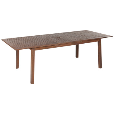Extending Garden Dining Table CESANA 180/240 cm 100 cm Acacia Wood Dark Brown