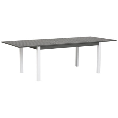 Extending Garden Dining Table PANCOLE 168/248 cm 100 cm Metal Grey