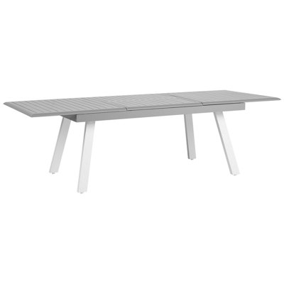 Extending Garden Dining Table PERETA 175/255 cm 100 cm Metal Light Grey