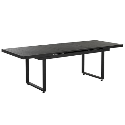 Extending Garden Dining Table VALCANETTO 180/240 cm 90 cm Metal Black