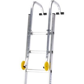 Extension Ladder Roof Hook Conversion Kit Ridge Clamp & Wheel Ladders Adapter