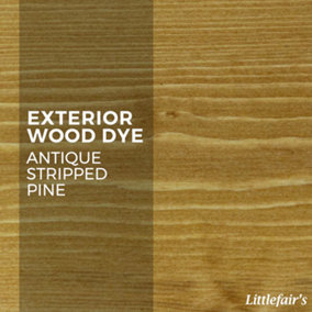 Exterior Wood Dye - Antique Stripped Pine 15ml Tester Pot - Littlefair's