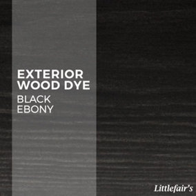 Exterior Wood Dye - Black Ebony 15ml Tester Pot - Littlefair's