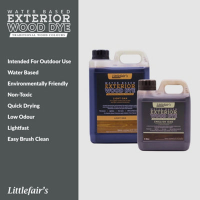 Exterior Wood Dye - Light Oak 15ml Tester Pot - Littlefair's