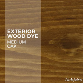 Exterior Wood Dye - Medium Oak 15ml Tester Pot - Littlefair's
