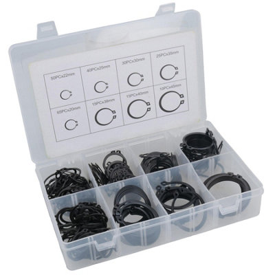 20-Piece C-Clip Snap Ring Assortment – 65Mn Steel, Sizes 30-38mm, For Appliances & Machinery