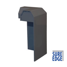 External Kerb Corner for Sure Edge Rubber Roofing/Flat Roofing Trims - Anthracite Grey x 2