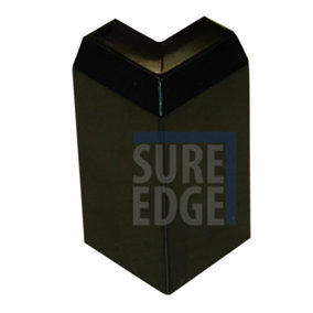 External Kerb Corner for Sure Edge Rubber Roofing/Flat Roofing Trims - Black x2