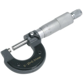 External Micrometer - 0mm to 25mm - Thimble Adjustment Wrench - Locking