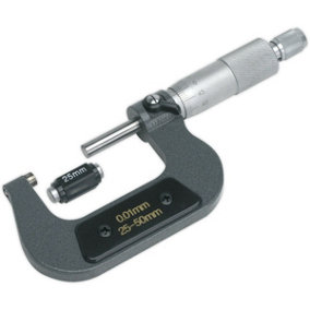 External Micrometer - 25mm to 50mm - Thimble Adjustment Wrench - Locking
