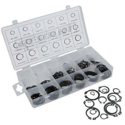 Snap Ring Assortment Kit Kuosbiu 480Pcs C-Clip Assortment Set, 15 Sizes Retaining Snap Ring Shop Assortment E Clips - Foto 9