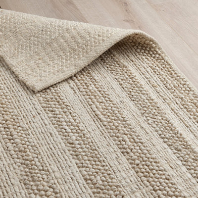 Exton Hand Woven Jute Rug - Cream - 170 x 240 cm