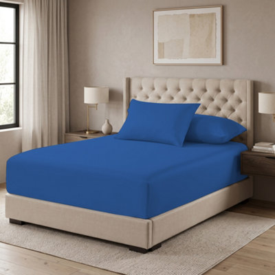 Extra Deep 16''/40cm Fitted Sheets Double 137x190cm, Egyptian Cotton ...