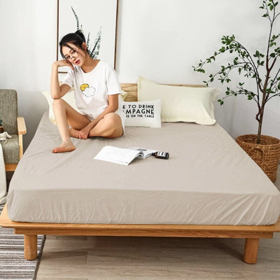 Extra Deep 40CM Fitted Sheets Single Double King Super King Size Fitted Bed Sheets