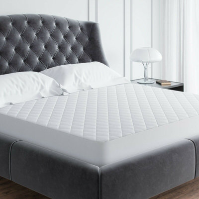 Extra Deep Anti Allergy Quilted Mattress Protector Fitted Bed Sheet Cover Topper Single