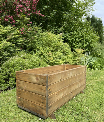 Extra Deep Wooden Planter Vegetable Outdoor Trough - 5