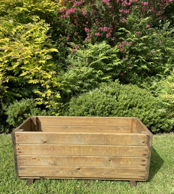 Extra Deep Wooden Planter Vegetable Outdoor Trough - 6