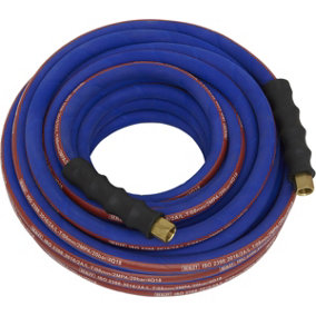 Extra Heavy Duty Air Hose with 1/4 Inch BSP Unions - 15 Metre Length - 8mm Bore