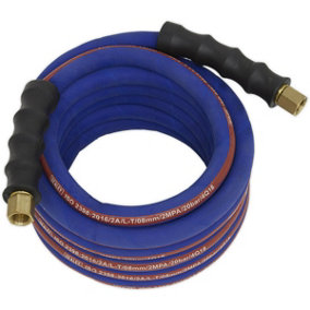 Extra Heavy Duty Air Hose with 1/4 Inch BSP Unions - 5 Metre Length - 8mm Bore