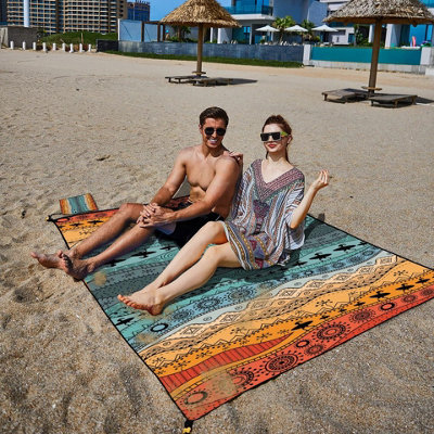 Grande Couverture De Pique-nique Imperméable – Tapis De Plage Et Camping 210x200cm