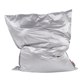 Extra Large Bean Bag Silver FUZZY