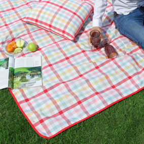 Extra Large Chantilly Pastel Finish Summer Outdoor Picnic Blanket Mat Gift Idea