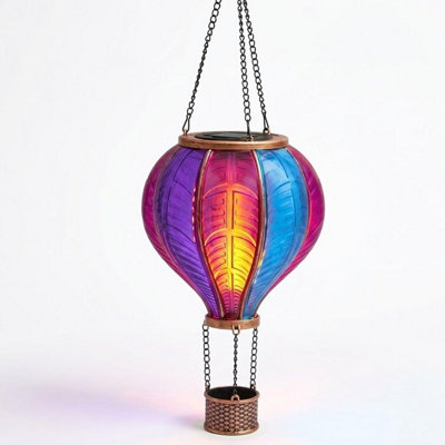 Extra Large Flaming Balloon Solar Garden Lantern Aurora Hot Air Balloon ...