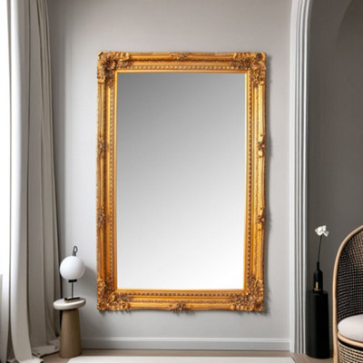 Extra-Large Gold Baroque carved Mirror 180x120cm