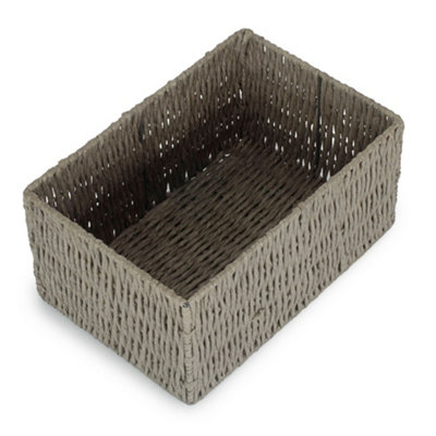 Extra Large Grey Paper Rope Storage Basket