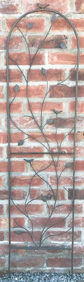 Extra Large Metal Garden Trellis Plant Climbing Rose Support Bird & Leaf