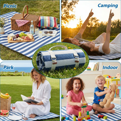 Extra Large Picnic Blanket Waterproof Outdoor Beach Mat Travel Rug