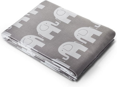 Extra Large Piece of 100% Cotton (300cm x 160cm) for Sewing and Crafting with White Elephants On Grey - Cotton Fabric Material - 3