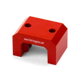 Extra Large Red Alnico Horseshoe Magnet for High-Temp, Engineering, and Manufacturing - 57mm x 35mm x 40.5mm - 23kg Pull