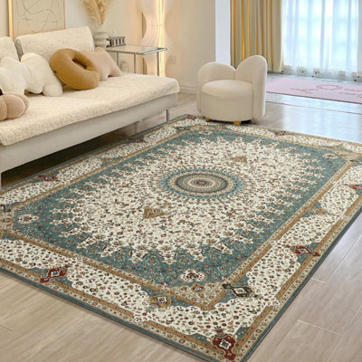 Extra Large Rugs For Living Room Bedroom Area Floor Carpet Indoor Outdoor Non Slip Traditional Rug Green Modern Geometric Printed