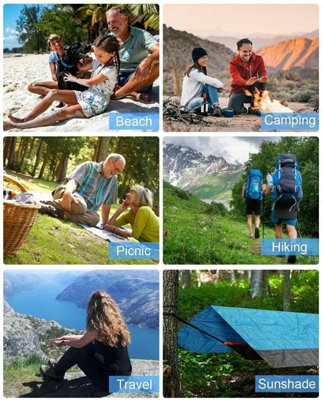 Unicorn Printed Picnic Blanket - Waterproof Sandproof Outdoor Mat For Beach Camping 59x78 Inches