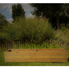 Extra Large Wooden Garden Planter Trough Outdoor Veg  Pot Box 1200mm wide