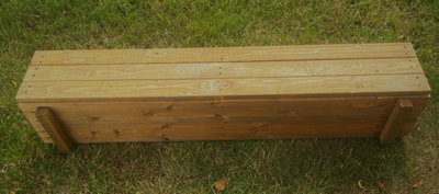Extra Large Wooden Garden Planter Trough Outdoor Veg  Pot Box 1200mm wide - 6