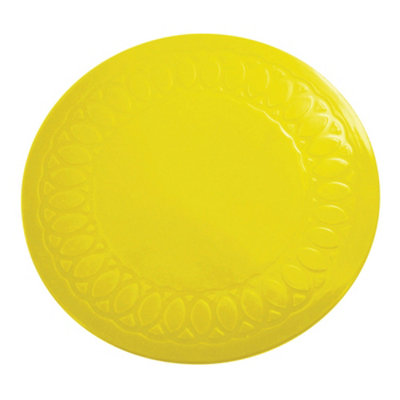 Extra Large Yellow Silicone Anti-Slip Coasters - 19cm Dishwasher Safe for Home & Kitchen