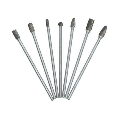 Long Reach Carbide Burr Set – 6mm Shank, High Polishing Tungsten Steel Bits For Grinding & Polishing Cast Iron, Stainless Steel, Carbon Steel (6-Piece Set With Storage Box