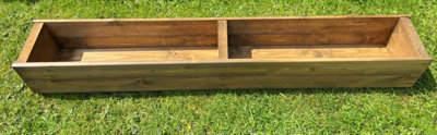 Extra Long Wooden Planter Garden Flower Trough Plant Tub 1.5m - 4