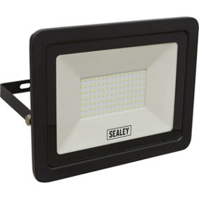 Extra Slim Floodlight with Wall Bracket - 100W SMD LED - IP65 Rated - 8500 Lumen