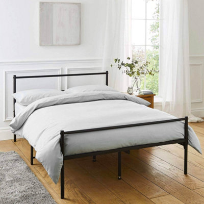 Extra Strong Double Metal Bed Frame In Black DIY at B&Q