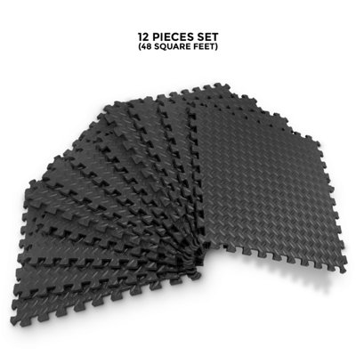EXTRA THICK GYM FLOORING INTERLOCKING FLOOR MATS EVA SOFT FOAM MAT YOGA ...