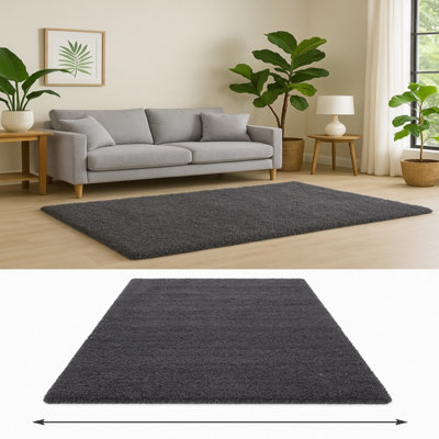 EXTRA THICK HEAVY 5CM PILE SOFT SHAGGY RUGS MODERN AREA RUGS BEDROOM ...