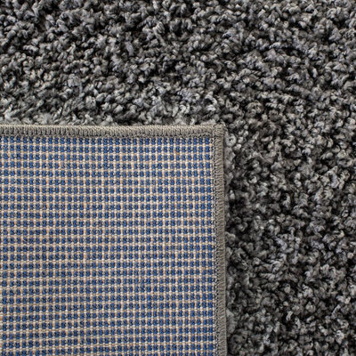 EXTRA THICK HEAVY 5CM PILE SOFT SHAGGY RUGS MODERN AREA RUGS BEDROOM HALL RUGS (Dark Grey, 60 x 110cm)