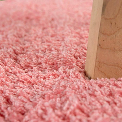 EXTRA THICK HEAVY 5CM PILE SOFT SHAGGY RUGS MODERN AREA RUGS BEDROOM HALL RUGS (Rose Pink, 160 x 230cm)