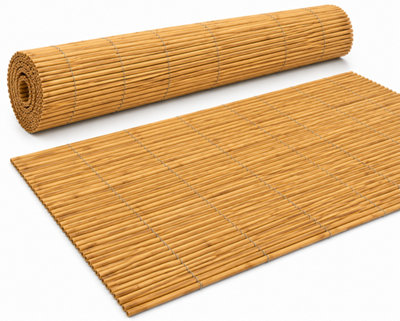 Extra Thick Natural Bamboo Peeled Reed Fence Panel 1.5m x 5m Garden ...